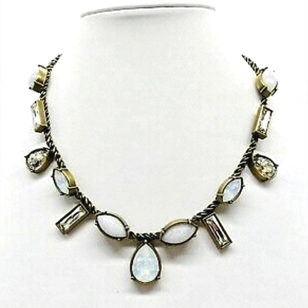 Silpada KR Necklace with Swarovski & Moonstone